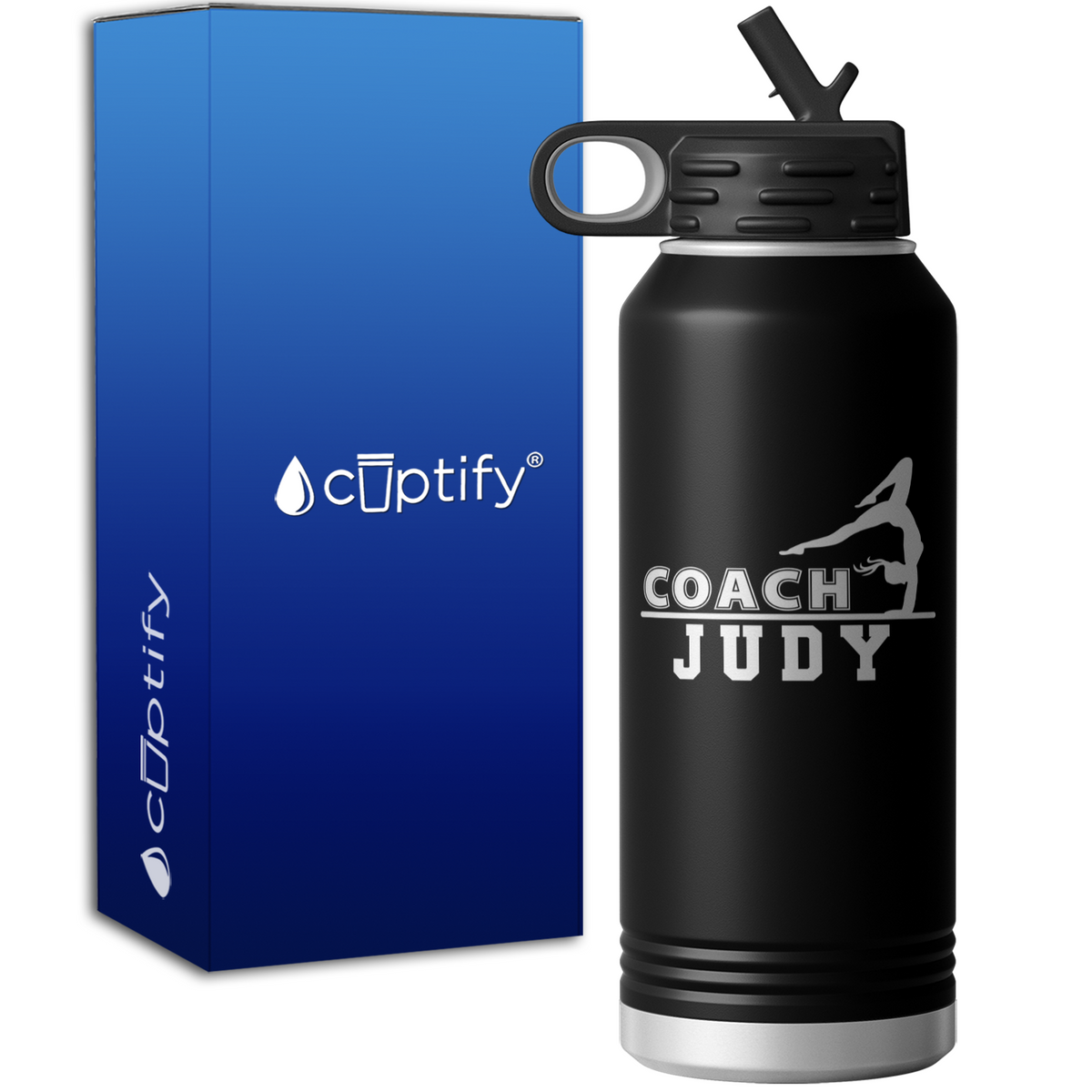 Personalized Gymnastics Coach 32oz Sport Water Bottle