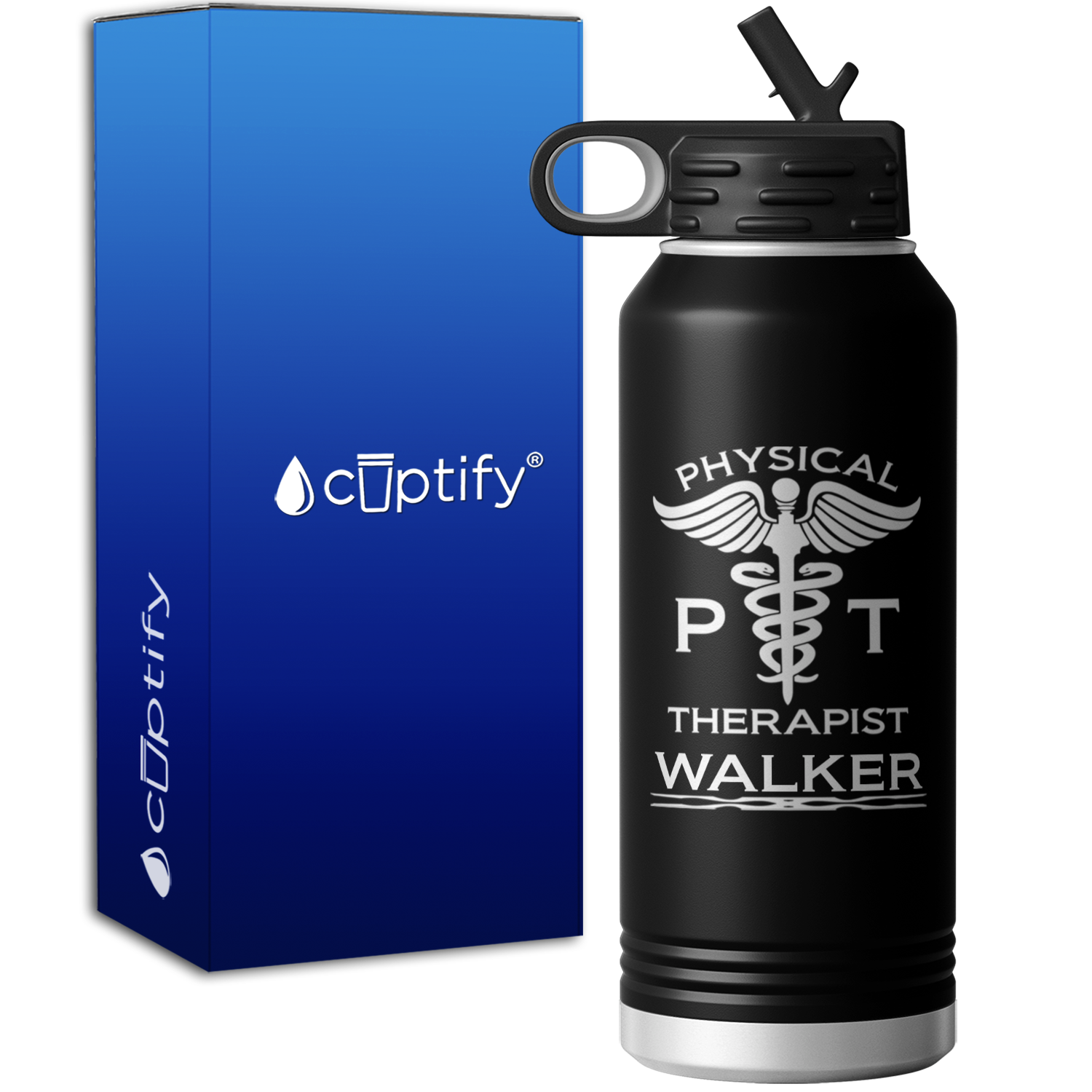 Personalized PT Physical Therapist 32oz Sport Water Bottle