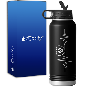 Love Dogs Heartbeat 32oz Sport Water Bottle