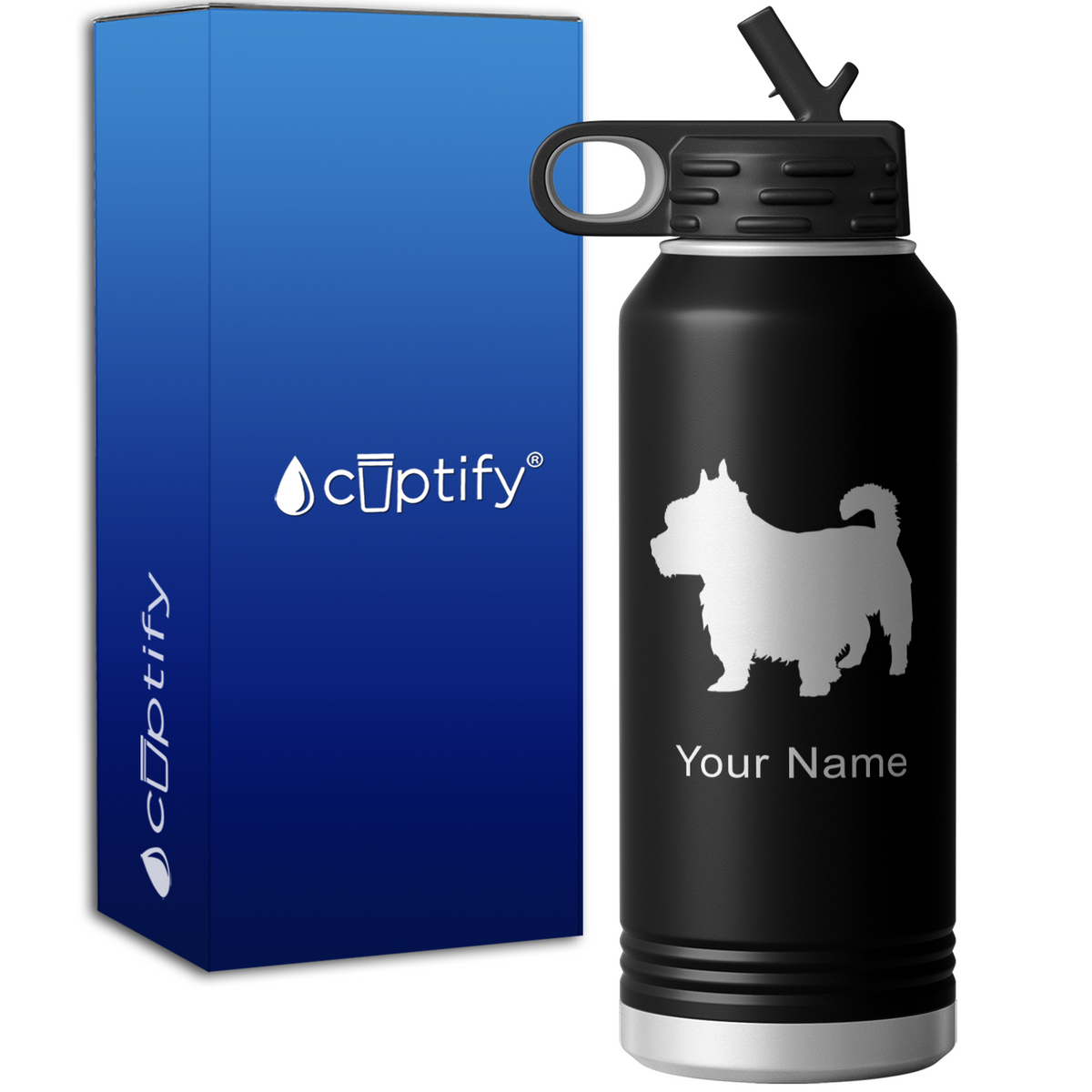 Yorkshire Terrier Personalized 32oz Sport Water Bottle