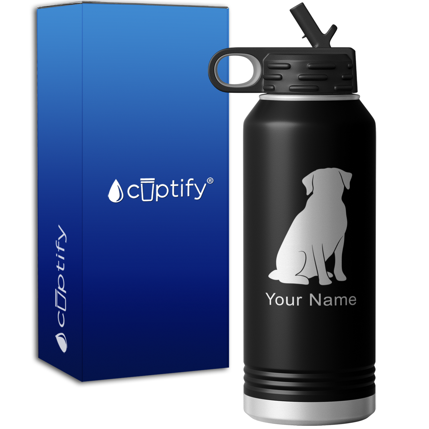 Labrador Retriever Personalized 32oz Sport Water Bottle