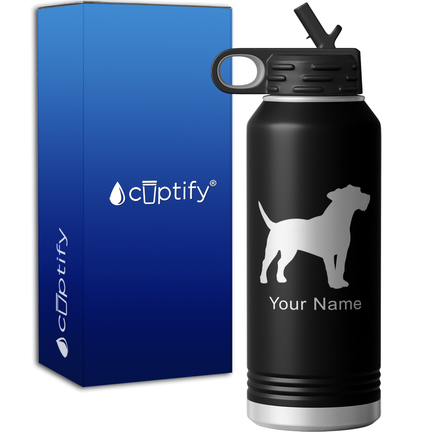 Jack Russell Terrier Personalized 32oz Sport Water Bottle
