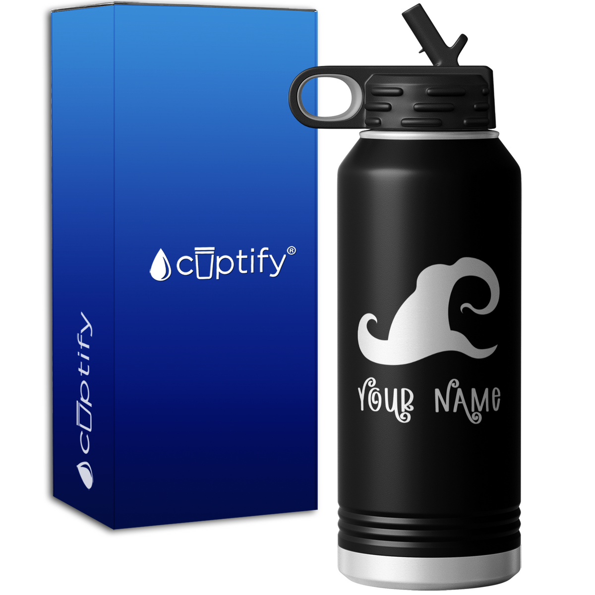 Witchs Hat Personalized 32oz Sport Water Bottle