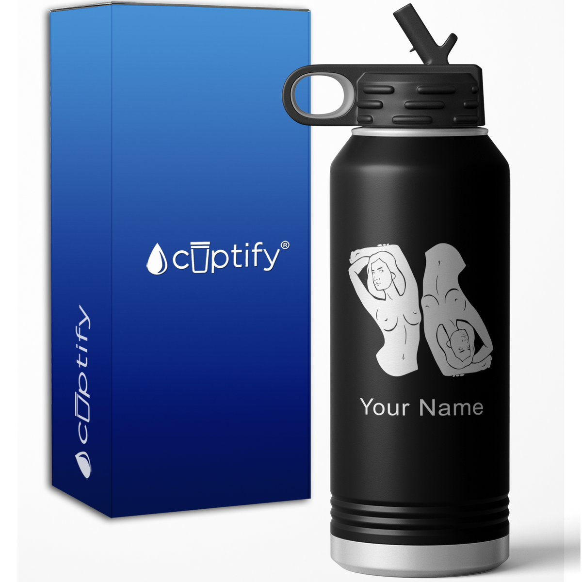 Gemini Zodiac Sign Personalized 32oz Sport Water Bottle