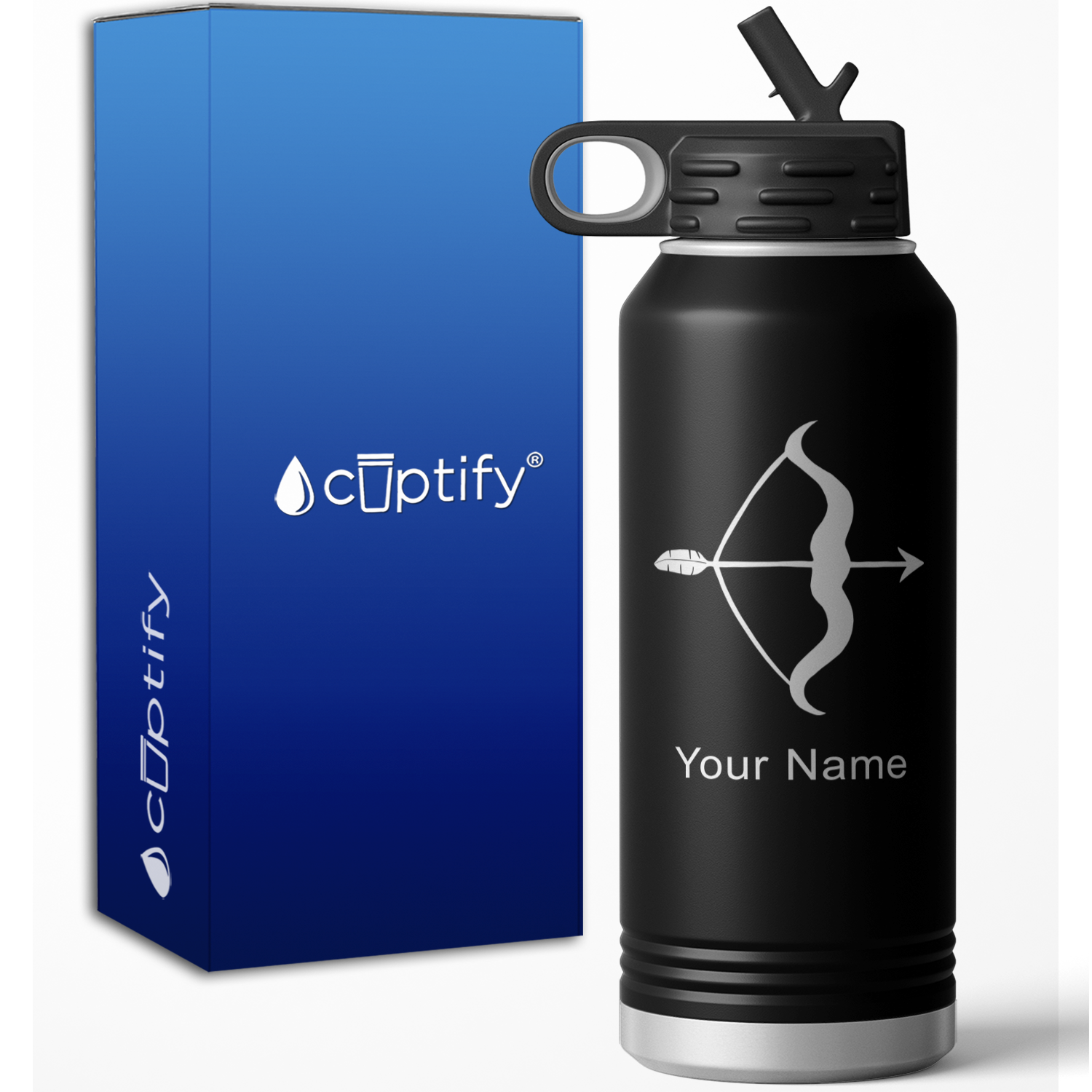Sagitarius Zodiac Sign Personalized 32oz Sport Water Bottle