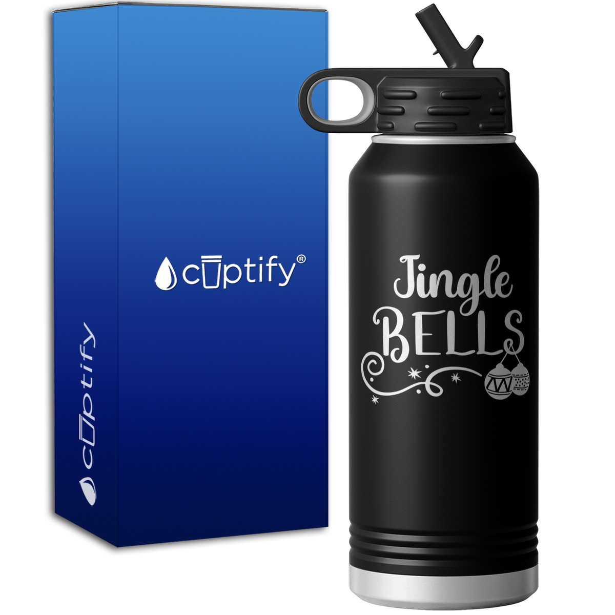 Jingle Bells  32oz Sport Water Bottle