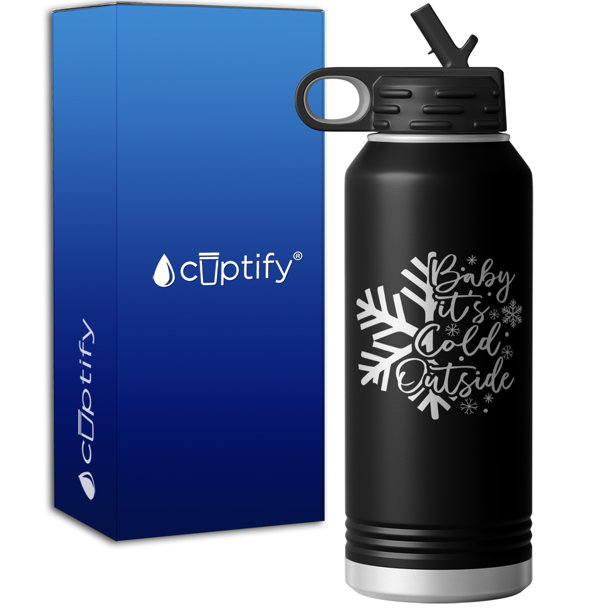 Merry Christmas 32oz Sport Water Bottle