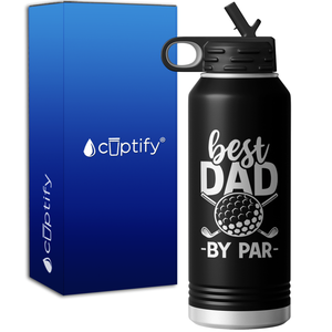 Best Dad by Par 32oz Sport Water Bottle