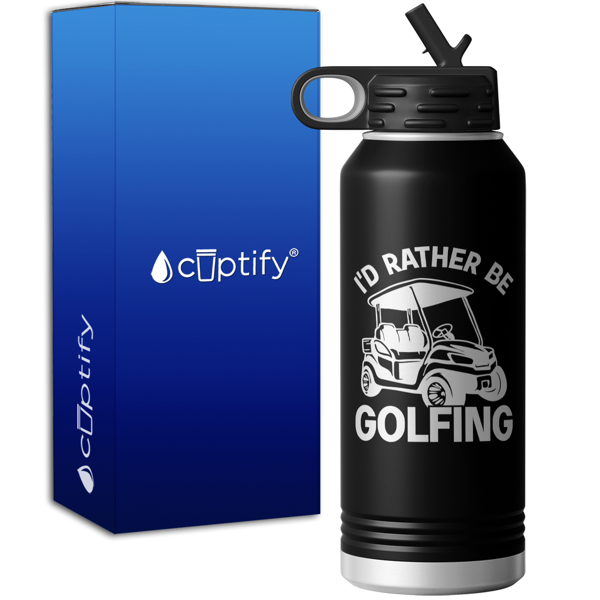 I'd Rather be Golfing 32oz Sport Water Bottle