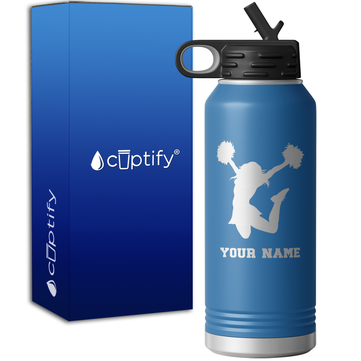 Personalized Cheerleader 32oz Sport Water Bottle