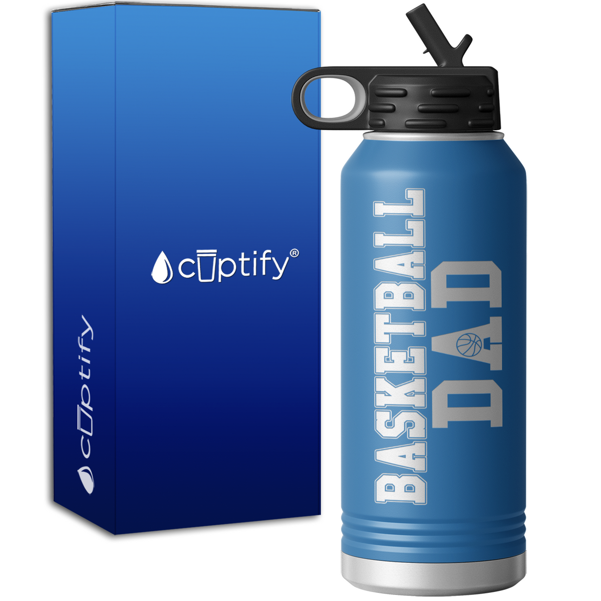 Dad Basketball 32oz Sport Water Bottle