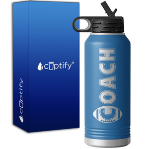 Football Coach 32oz Sport Water Bottle