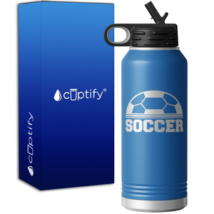 Soccer Half Ball 32oz Sport Water Bottle