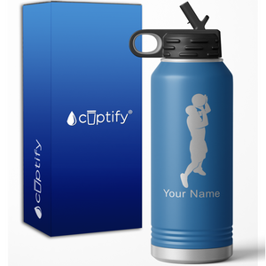 Jump Shot Basketball Player Personalized 32oz Sport Water Bottle