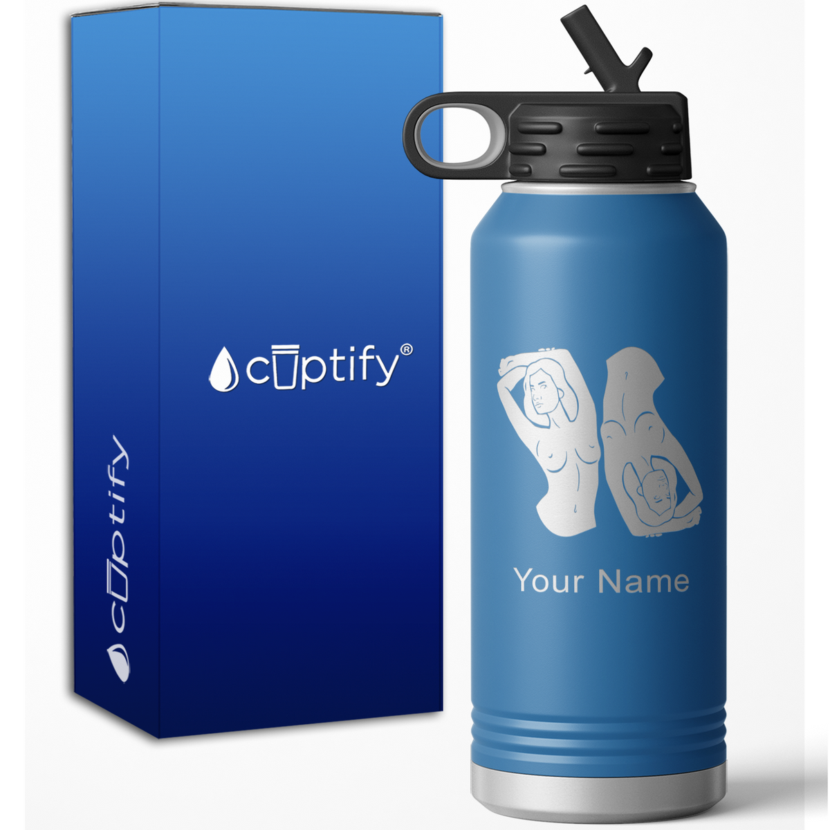 Gemini Zodiac Sign Personalized 32oz Sport Water Bottle
