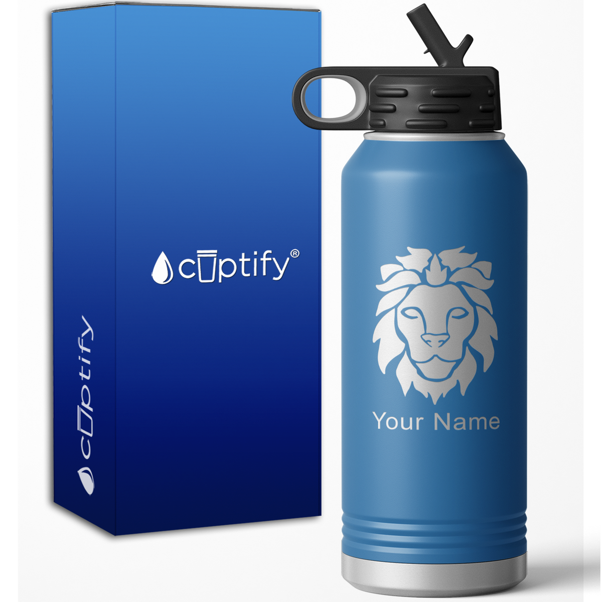 Leo Zodiac Sign Personalized 32oz Sport Water Bottle