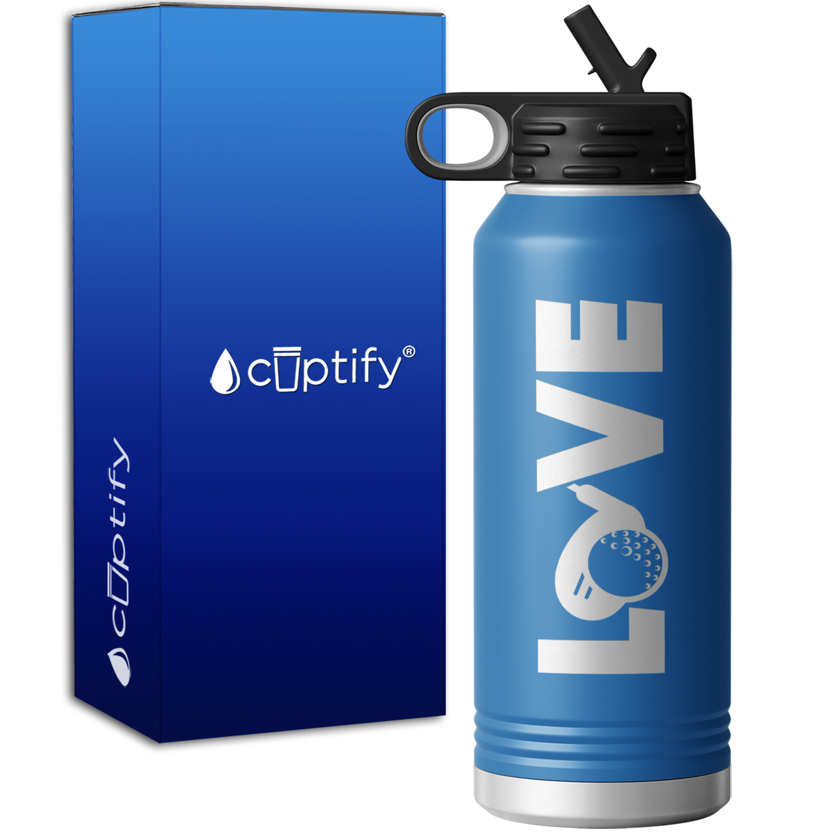 Golf Love 32oz Sport Water Bottle