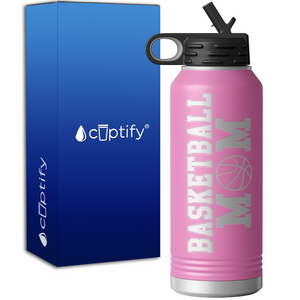 Basketball Mom Personalized 32oz Sport Water Bottle
