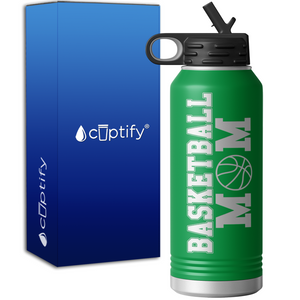 Basketball Mom Personalized 32oz Sport Water Bottle