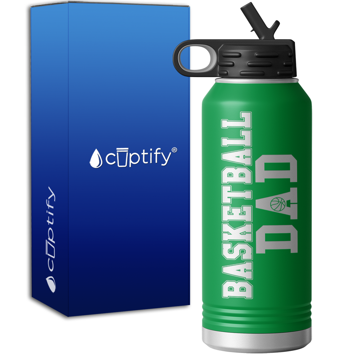Dad Basketball 32oz Sport Water Bottle