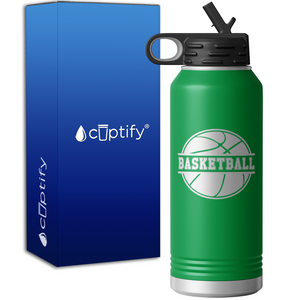 Basketball Split Personalized 32oz Sport Water Bottle
