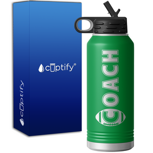 Football Coach 32oz Sport Water Bottle