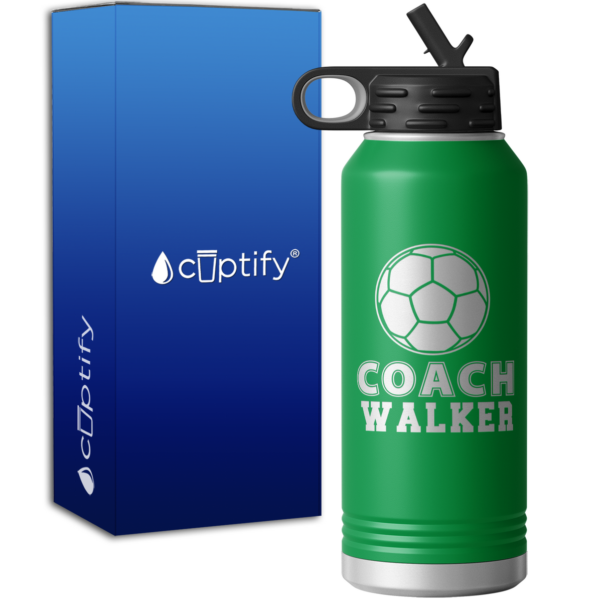 Personalized Soccer Coach 32oz Sport Water Bottle