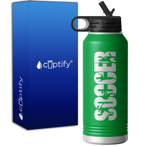 Soccer Players 32oz Sport Water Bottle