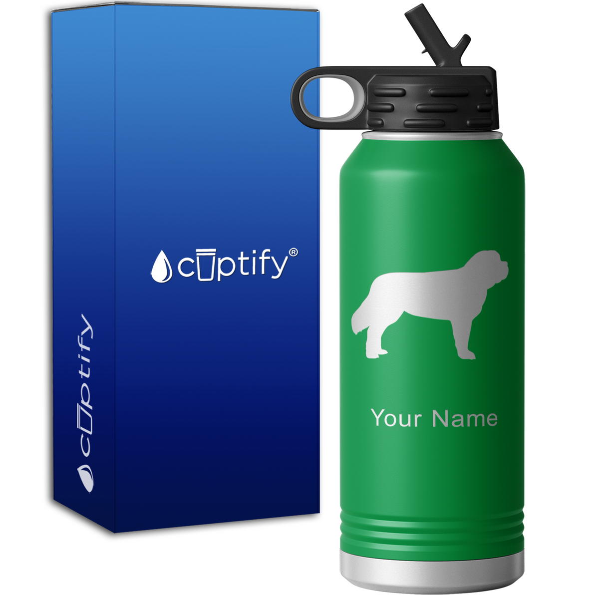 St Bernard Personalized 32oz Sport Water Bottle
