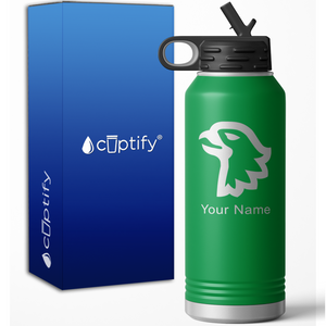 US Airborne Insignia Personalized 32oz Sport Water Bottle