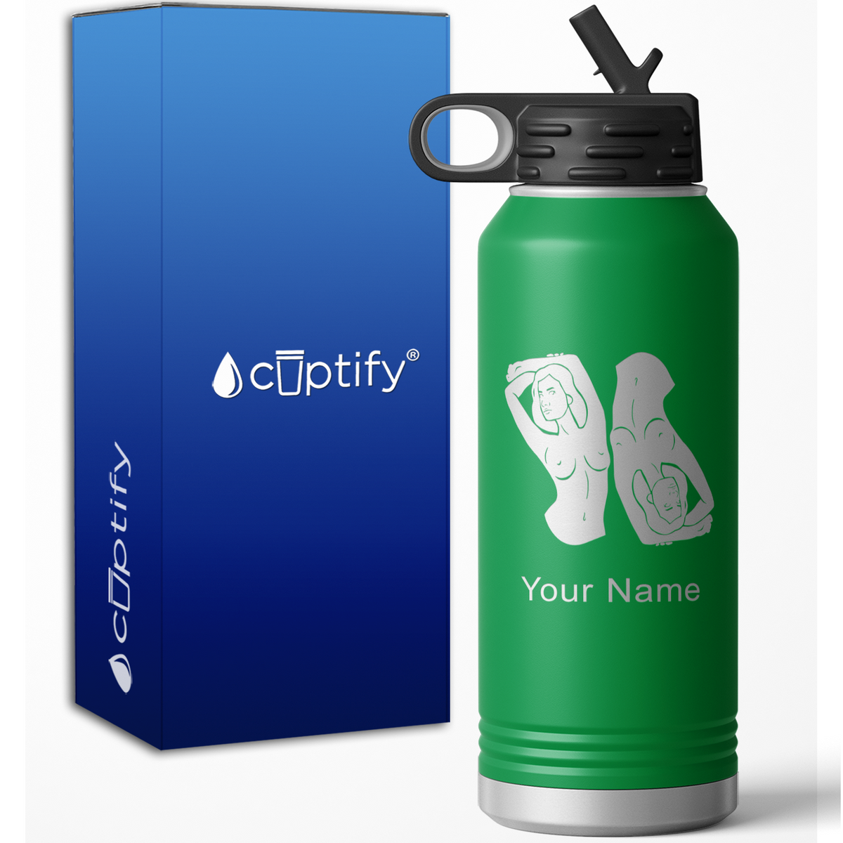 Gemini Zodiac Sign Personalized 32oz Sport Water Bottle