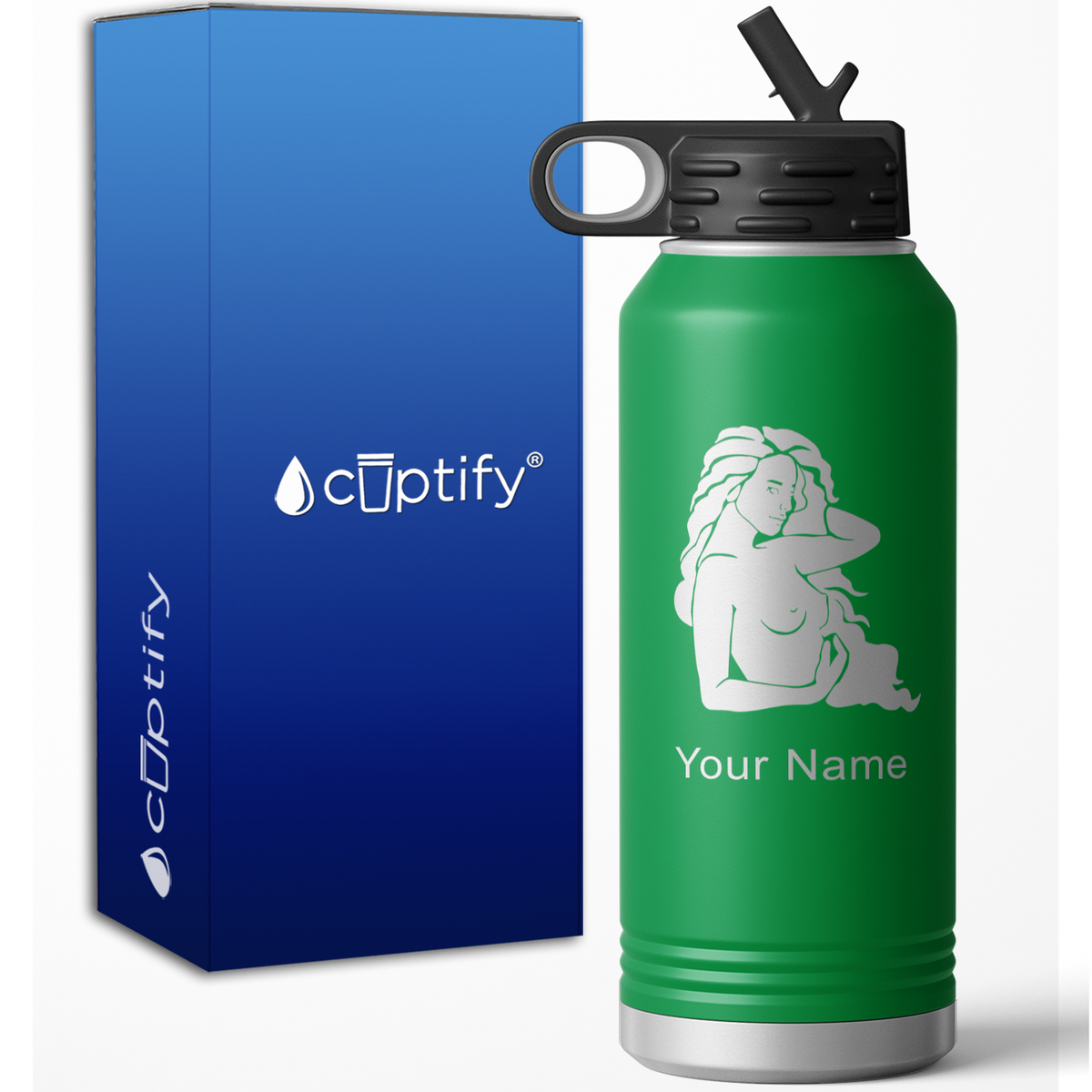 Virgo Zodiac Sign Personalized 32oz Sport Water Bottle