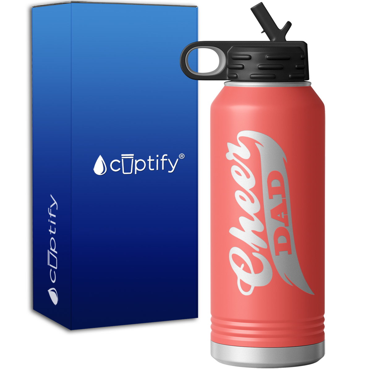 Cheer Dad 32oz Sport Water Bottle