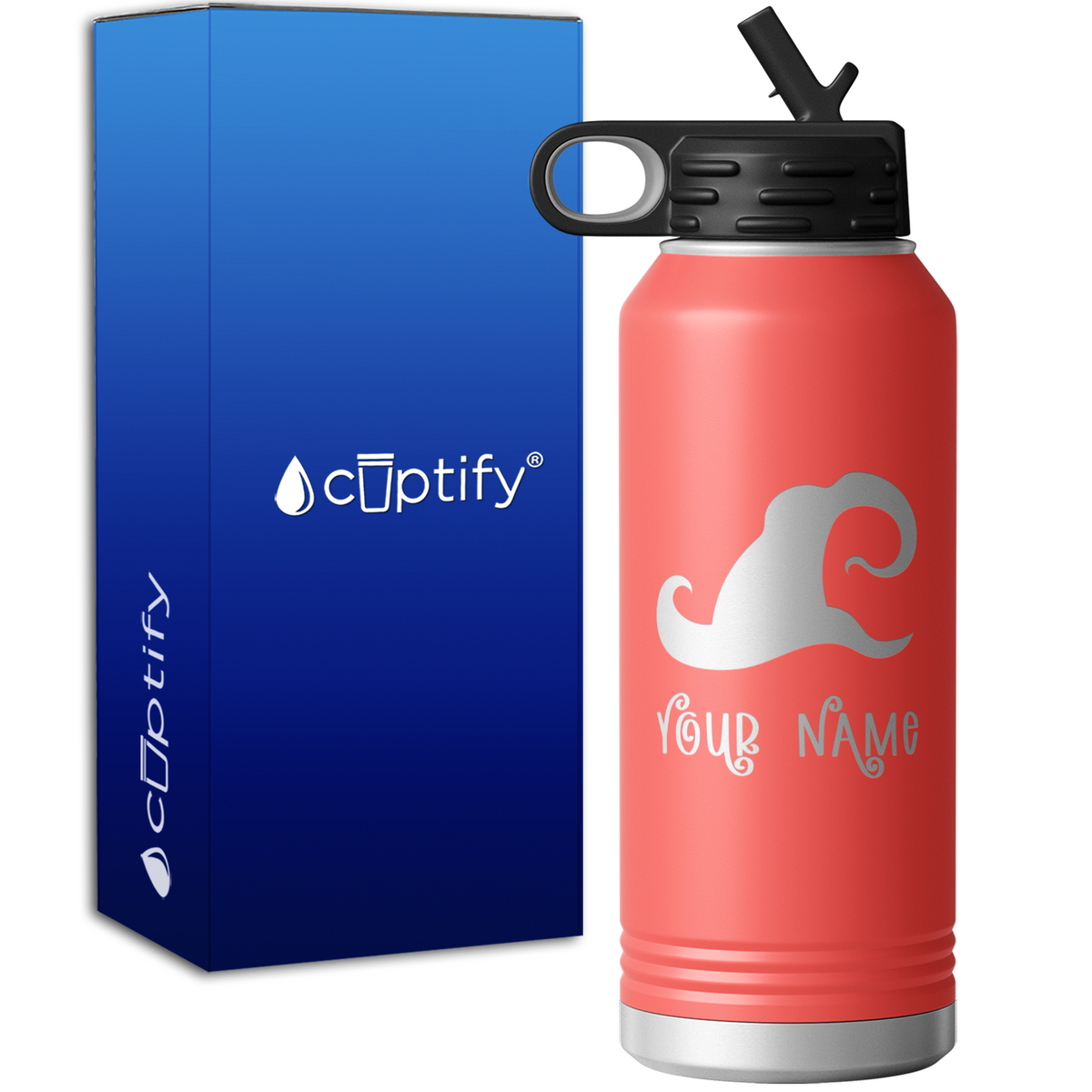 Witchs Hat Personalized 32oz Sport Water Bottle