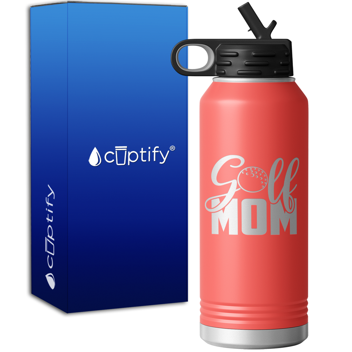 Mom Golf 32oz Sport Water Bottle