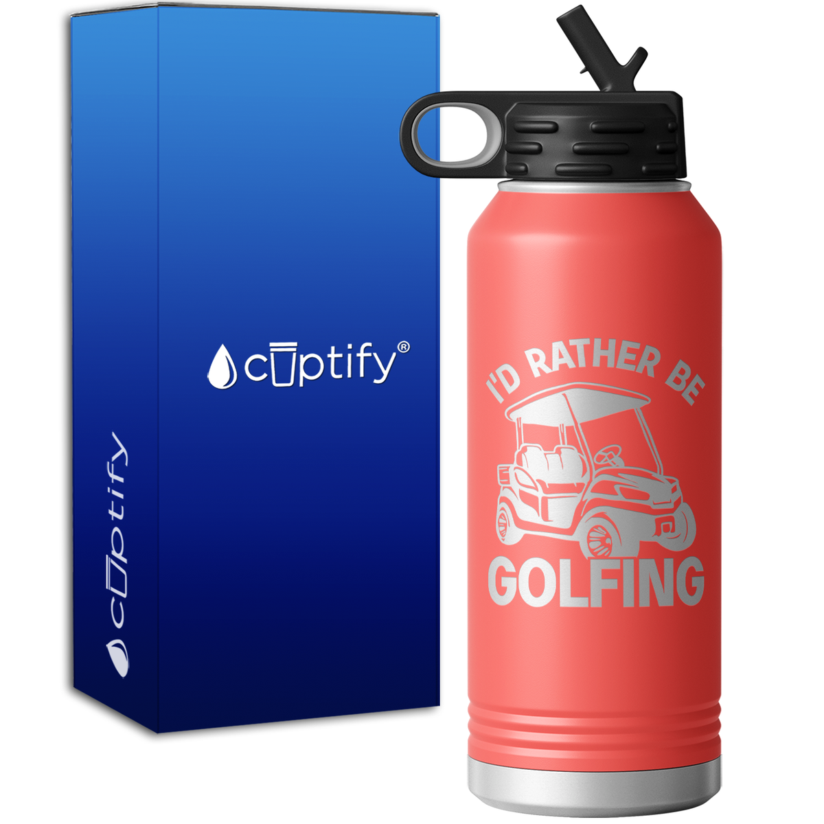I'd Rather be Golfing 32oz Sport Water Bottle