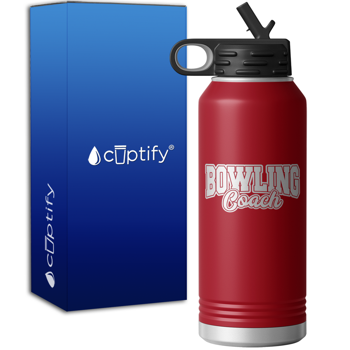 Bowling Coach 32oz Sport Water Bottle