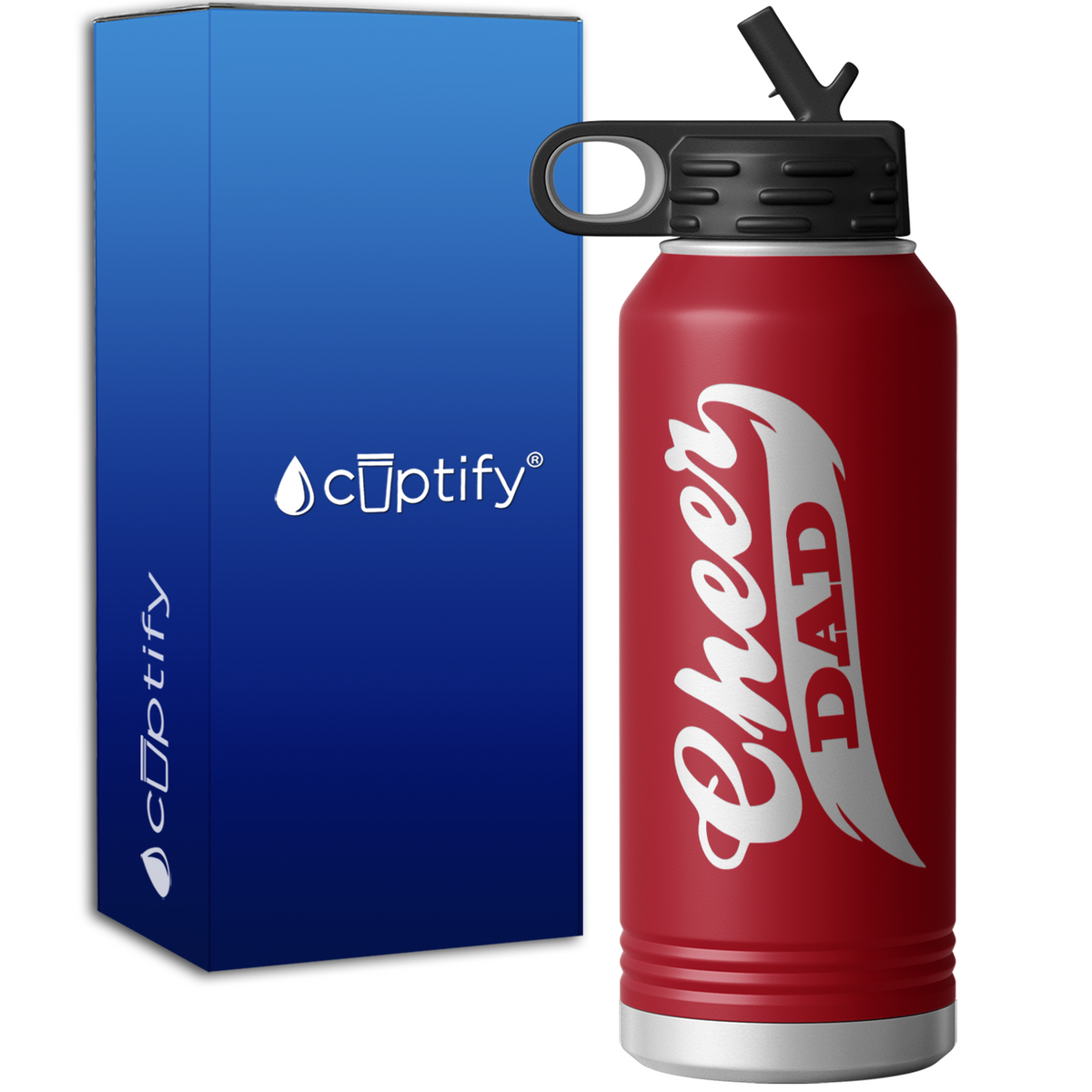 Cheer Dad 32oz Sport Water Bottle