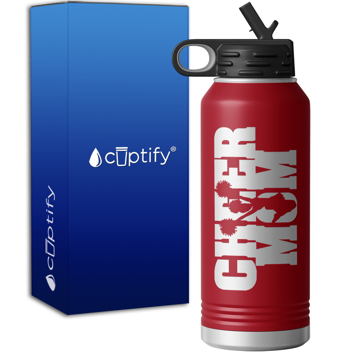 Cheer Mom 32oz Sport Water Bottle