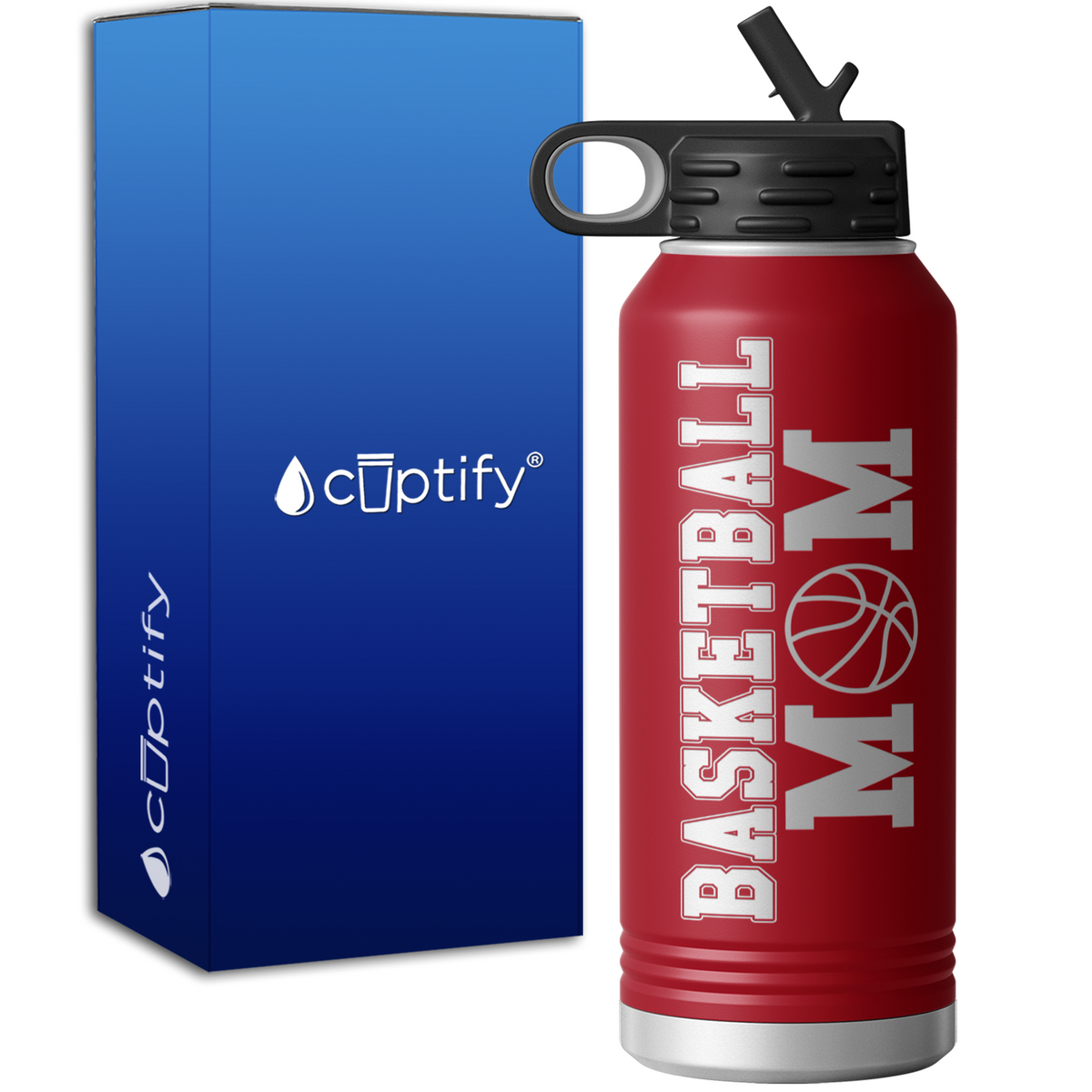 Basketball Mom Personalized 32oz Sport Water Bottle