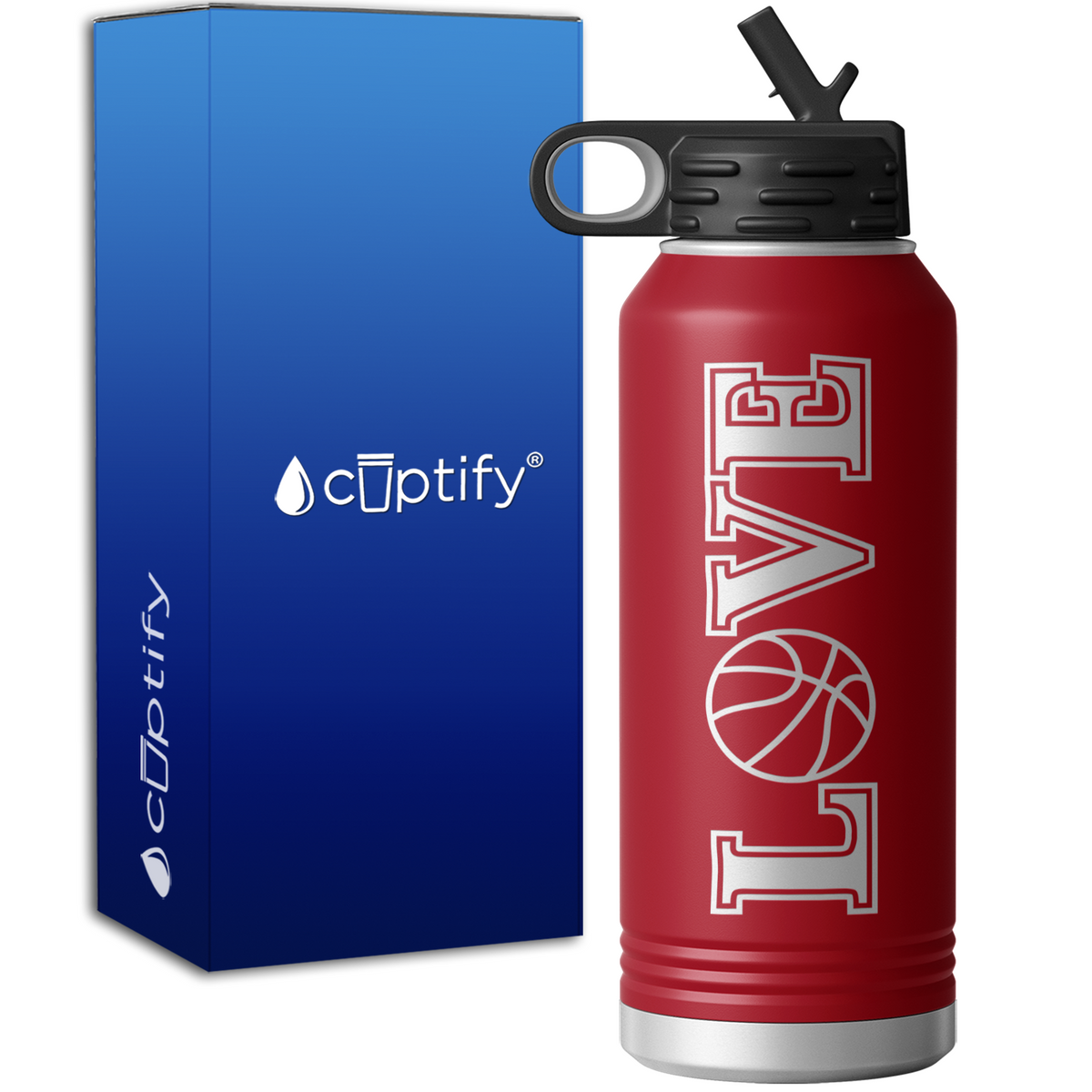 Basketball Love 32oz Sport Water Bottle