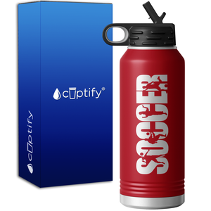 Soccer Players 32oz Sport Water Bottle