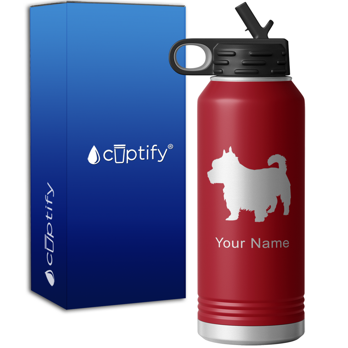 Yorkshire Terrier Personalized 32oz Sport Water Bottle