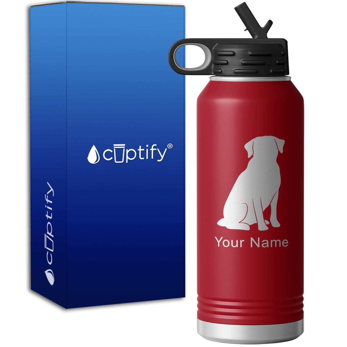Labrador Retriever Personalized 32oz Sport Water Bottle