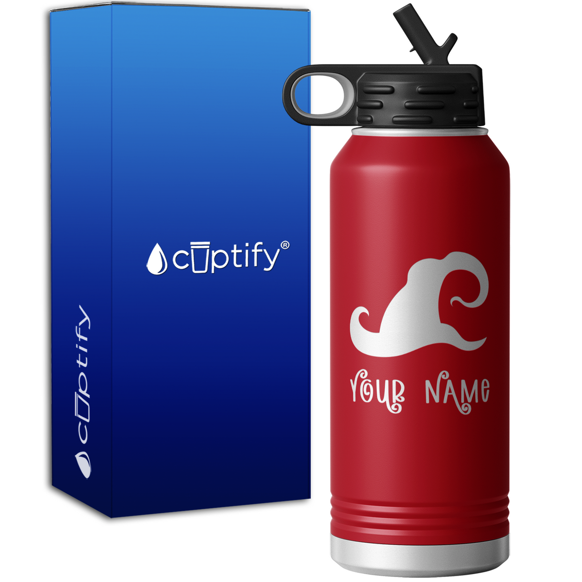 Witchs Hat Personalized 32oz Sport Water Bottle