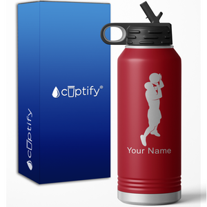 Jump Shot Basketball Player Personalized 32oz Sport Water Bottle