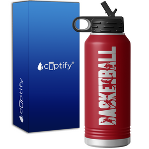Basketball Player Silhouettes 32oz Sport Water Bottle