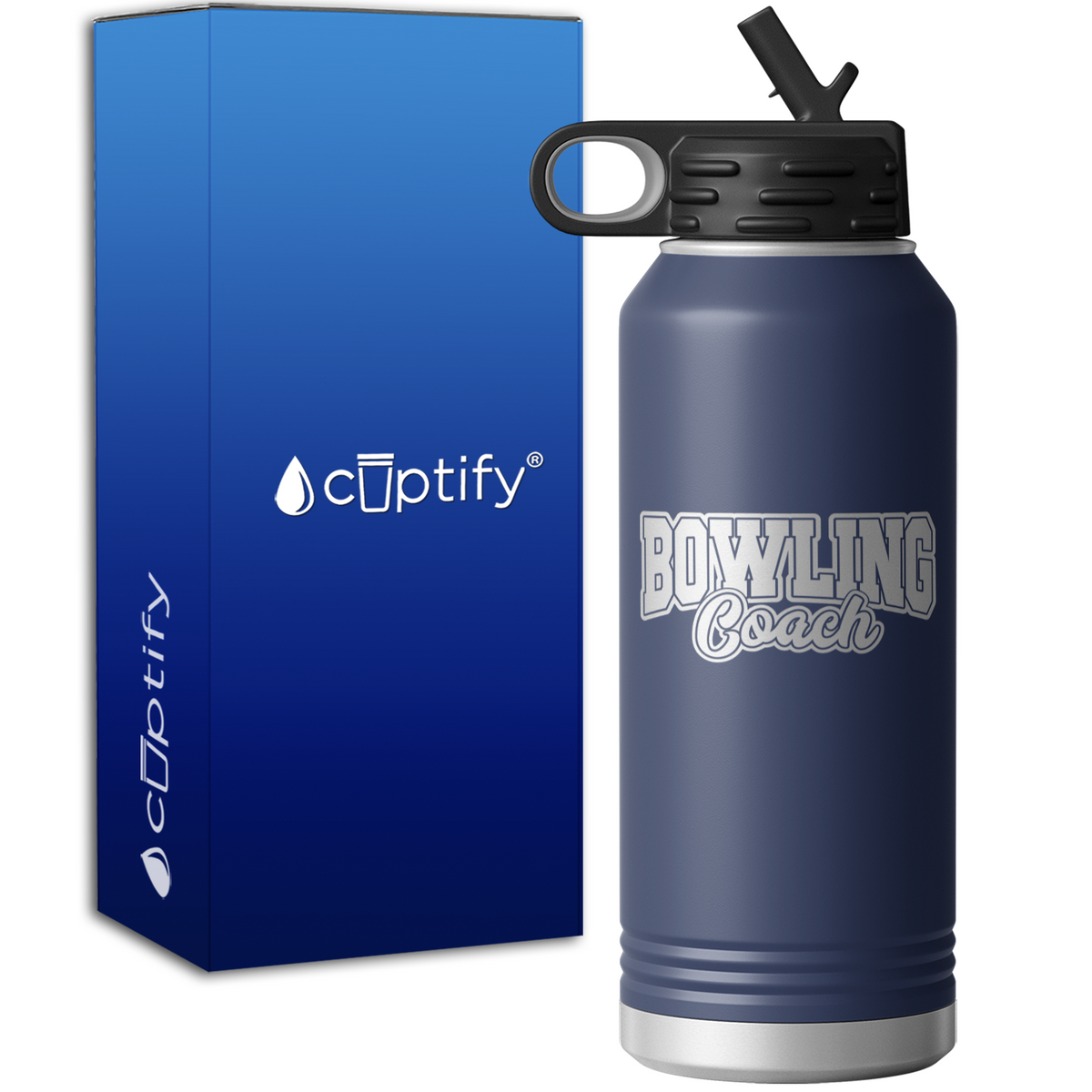 Bowling Coach 32oz Sport Water Bottle