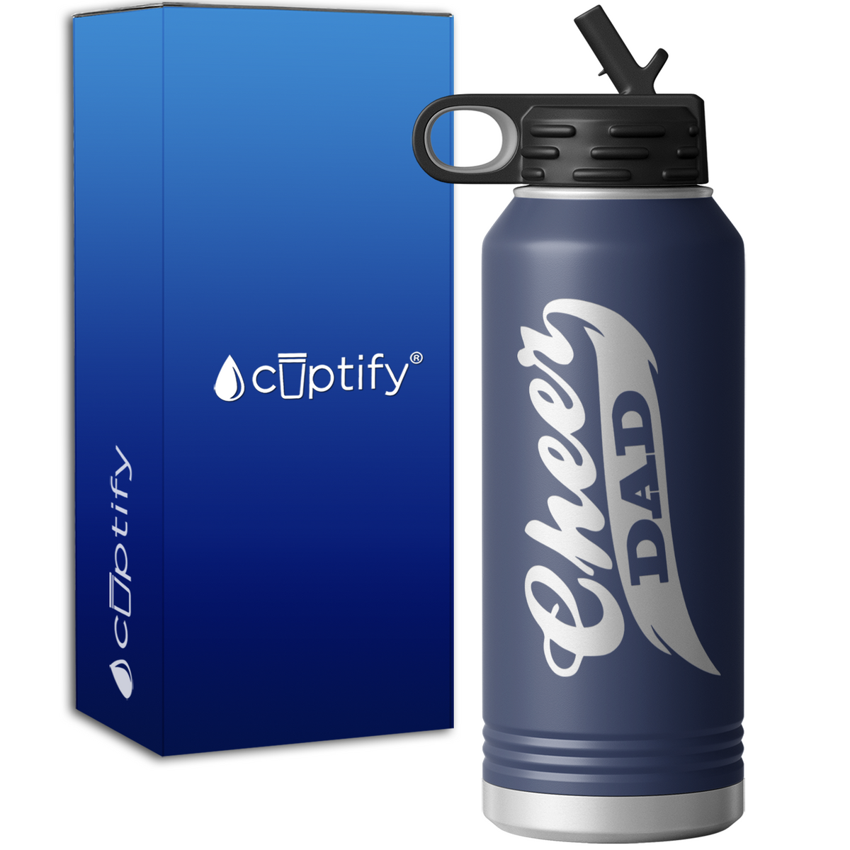 Cheer Dad 32oz Sport Water Bottle