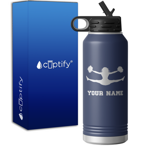 Personalized Cheerleader Flyer 32oz Sport Water Bottle